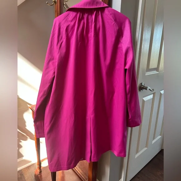 Sam Edelman Mac Water Repellent Cotton
Blend Raincoat trench fuchsia NWOT XL - Picture 9 of 16